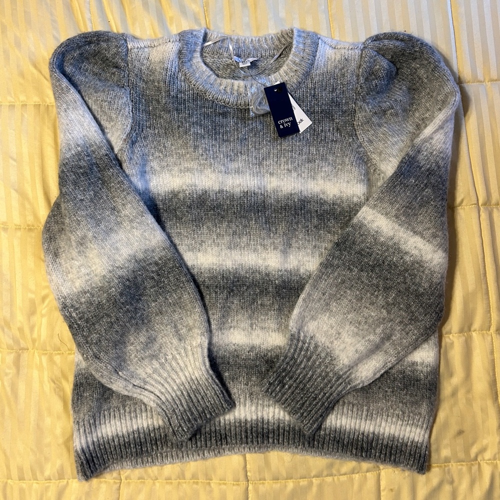 Crown & Ivy Faded Stripped Sweater Women’s Size XXL